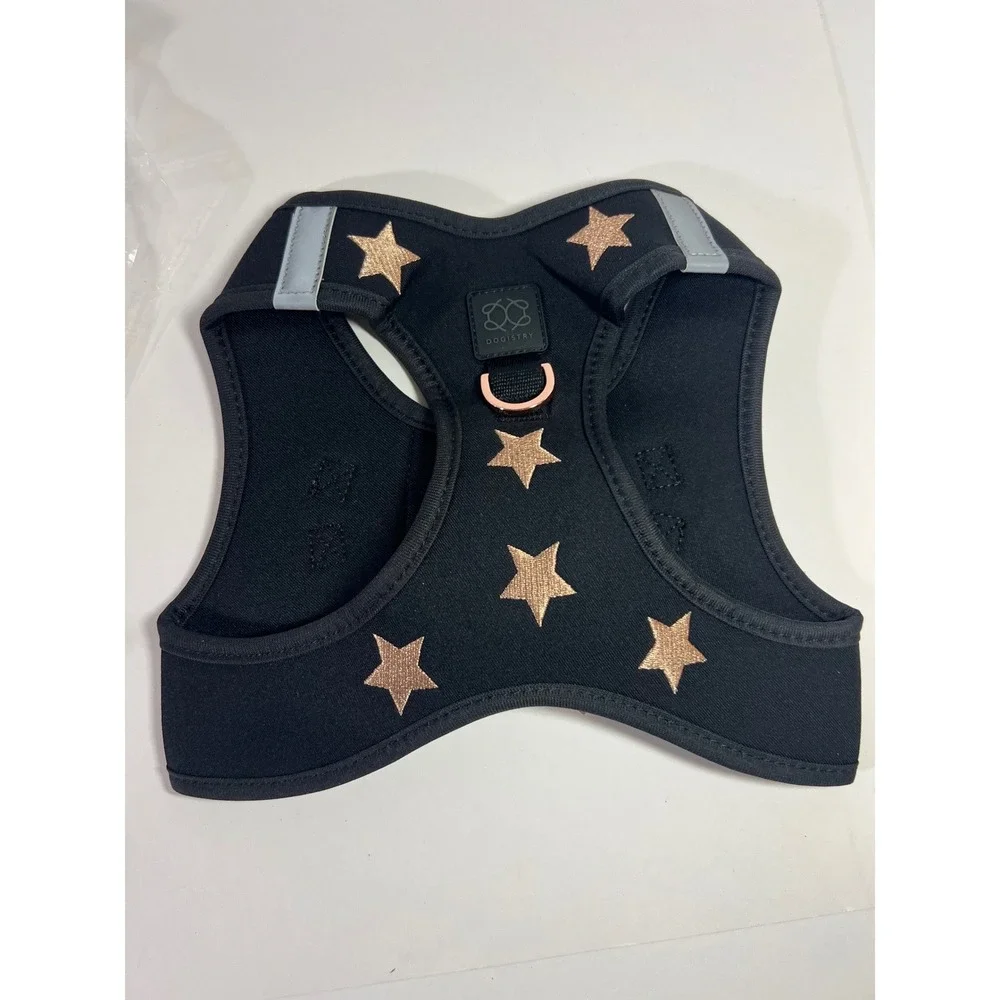 Dogistry Soho Dog Harness Rockstar Black Gold XL NWT